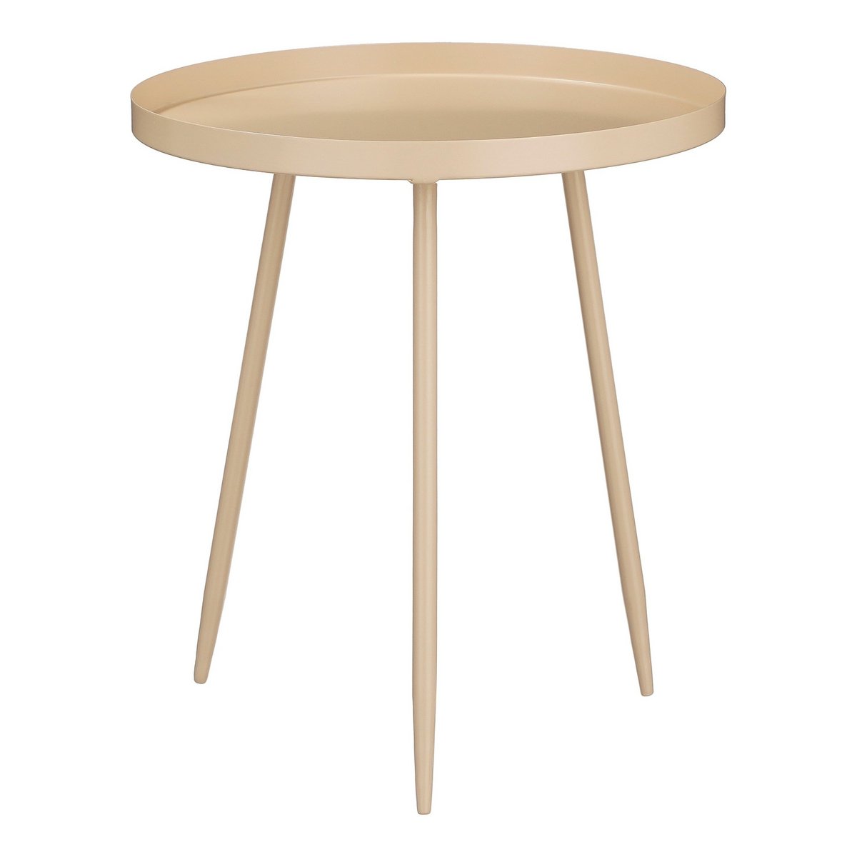 Table d'appoint Flores Beige - Design chic avec pieds évasés