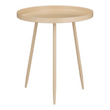 Table d'appoint Flores Beige - Design chic avec pieds évasés