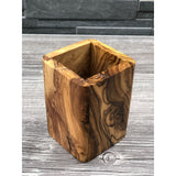 Tasse à brosse à dents SQUARE en bois d'olivier