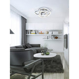 Plafonnier LED en aluminium brossé blanc 58 cm