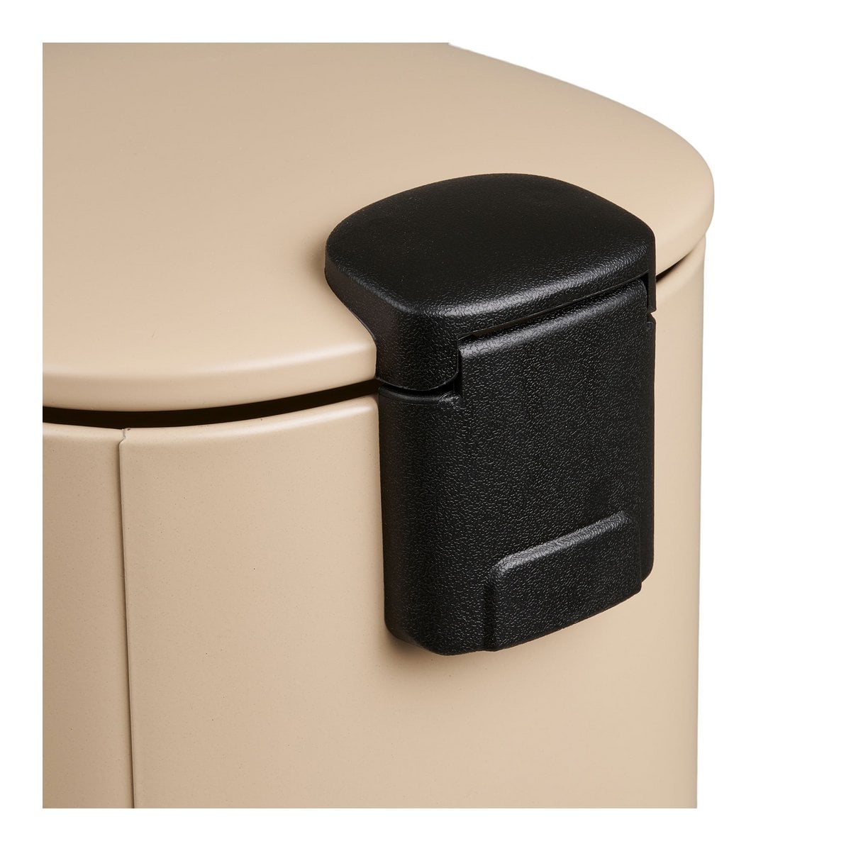 Poubelle Lodi avec fermeture amortie, métal beige