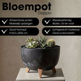 Jardinière d'extérieur Doppio Noir