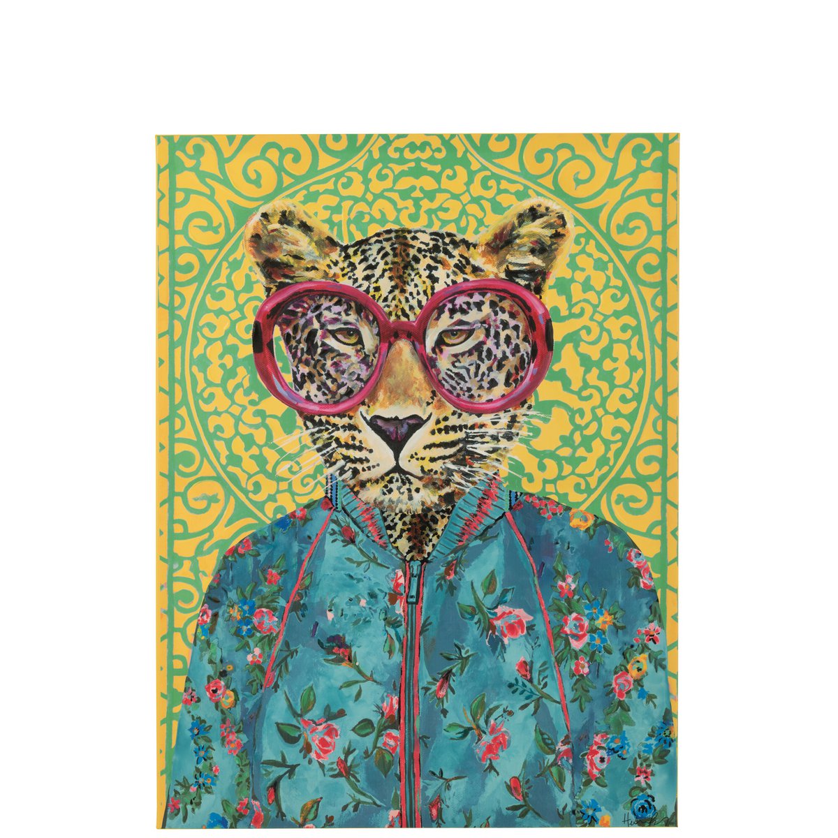 Ambiance intérieure avec la décoration murale J-Line Tiger Popart