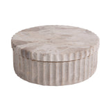 Bol en marbre naturel, couvercle légèrement ouvert