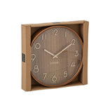 Horloge J-Line - contreplaqué/bois - naturel foncé - grande - Ø 53 cm