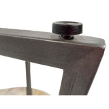 Table basse ronde 60 cm table de salon table d'appoint Cannes structure métal noir blanc argent antique