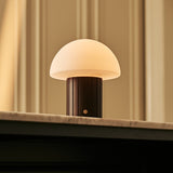Lampe de table rechargeable Siebe marron foncé