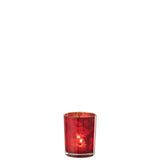 Lanterne J-Line Fleurs en verre rouge, vue de face