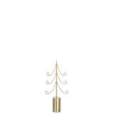 Ambiance festive avec l'arbre de Noël J-Line en métal doré