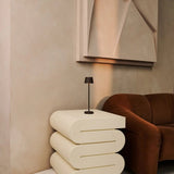 Lot de 4 lampes à poser rechargeables moka avec station de recharge