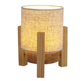 Lampe ackitique "Madita" 19 cm de haut, en blanc / nature, avec LED intégrée, dimmable avec capteur tactile