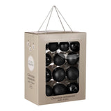 Set de boules de Noël Boules en verre Noir