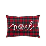 Coussin de Noël J-Line - laine - rouge/blanc