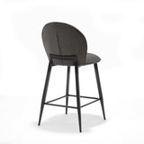 Tabouret de bar cuba tissu aragon anthracite