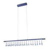 Lampe à pendentif LED "nobilis" longueur d'environ. 100 cm, en métal et en plastique en gris, avec des LED fermement construites, l'éclairage pour le salon, la salle à manger ou le bureau