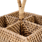 Le Caddy à Couverts en Rotin N°4 - Marron Naturel
