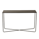 Console J-Line rectangle en métal noir avec design moderne