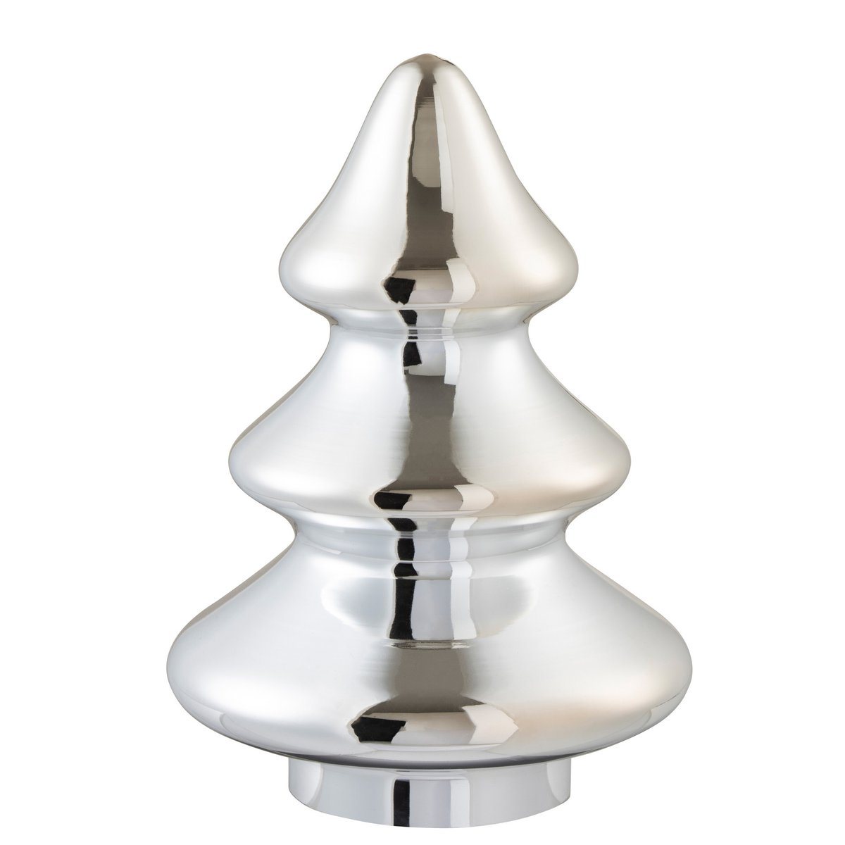 Sapin de Noël J-Line en verre argenté, vue de face