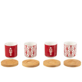 Détail des soucoupes en bambou accompagnant le coffret J-Line