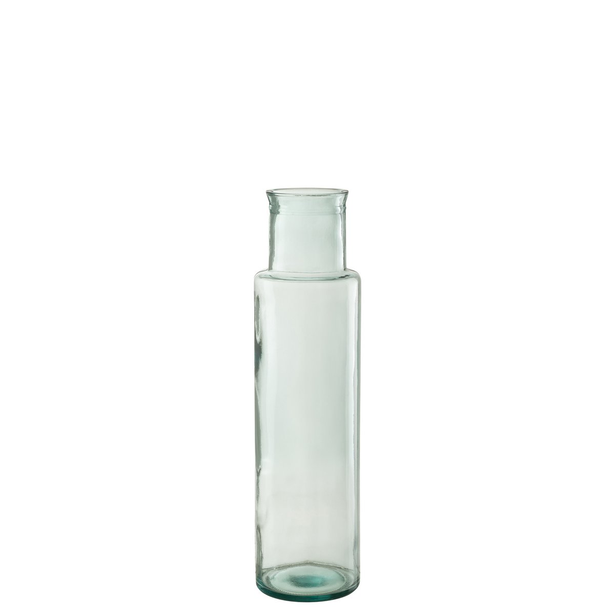 Vase J-Cylindre en verre recyclé, transparent et élégant
