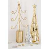 Arbre de Noël J-Line en métal doré, vue latérale