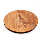Assiette ronde en racine de teck - L