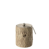 Vuurkorf Trunk Round en ciment marron, vue de face