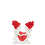 Chapeau Coeur d'Ange J-Line en polyresine rouge et blanc, élégant et décoratif