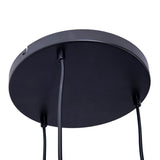 Lampe suspendue légère à 3 places "Casco" en métal en noir et or, avec des versions E27. Éclairage élégant pour le salon, la salle à manger ou la cuisine.