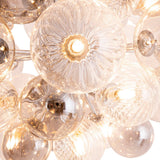 PENDANT LAMP "SPHERE" Ø 75 cm, AU S et verre avec différentes structures, éclairage pour le salon, la salle à manger ou le bureau.