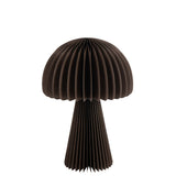 Détail de l'abat-jour J-Line Mushroom pliable en papier marron, éclairage doux