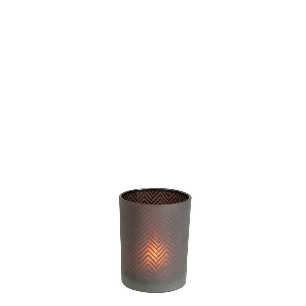 Lanterne Chevron J-Line en verre marron, petite taille, vue de face