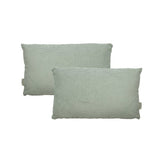 Coussin vintage en velours côtelé Julia vieux bleu 50x30