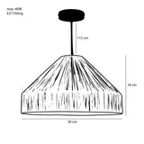 Lampe suspendue Elisa Marron clair