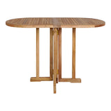 Table d'appoint Huelva en teck naturel, design classique et pliable