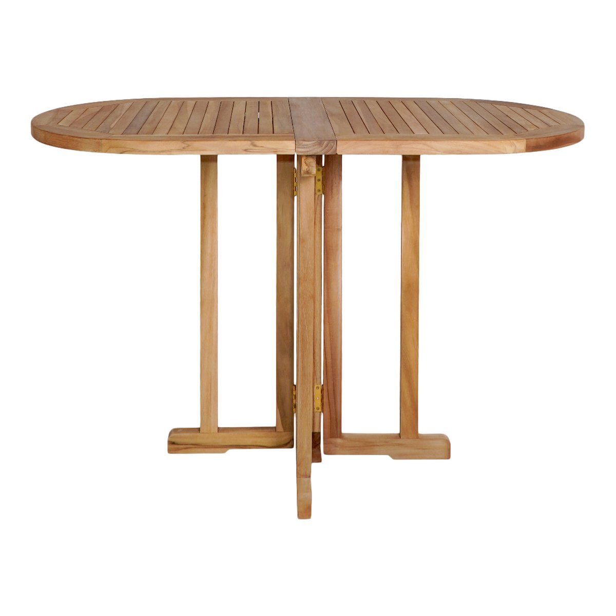 Table d'appoint Huelva en teck naturel avec design classique et pliable