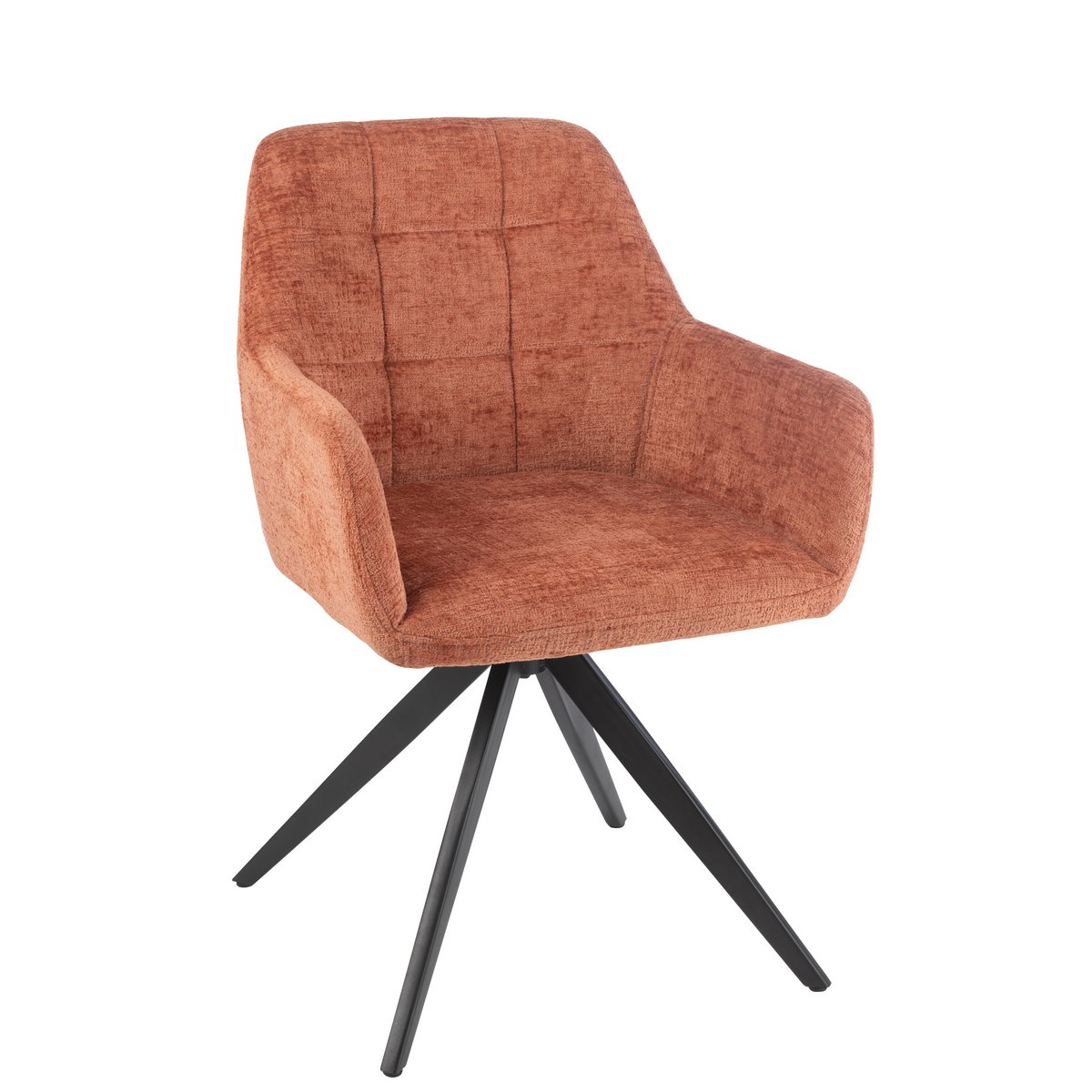 Chaise J-Line Louna en métal pêche, vue de face