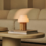 Lampe de table rechargeable Laurent marron clair