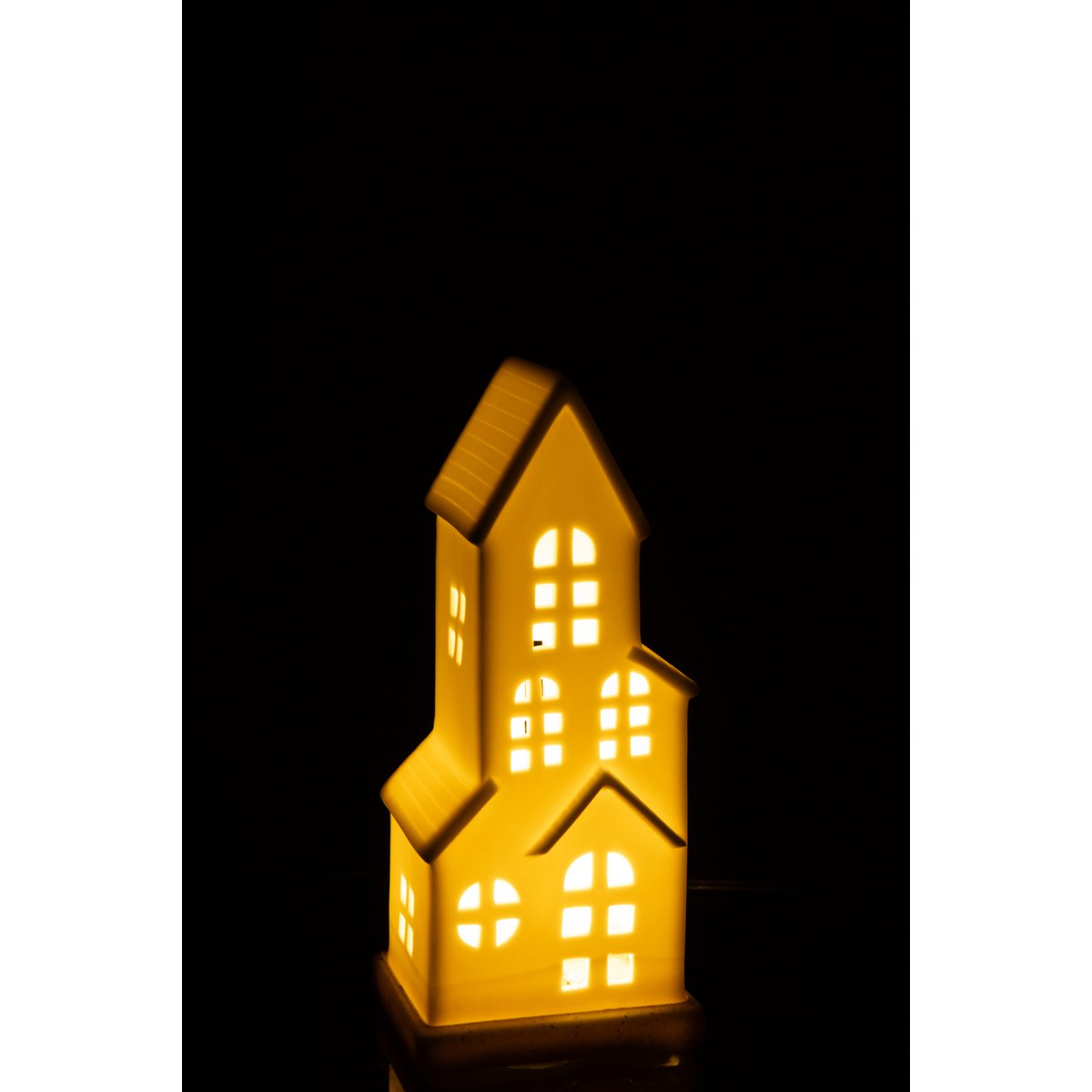 Détail du vase J-Line 4 Fenêtres en céramique blanche