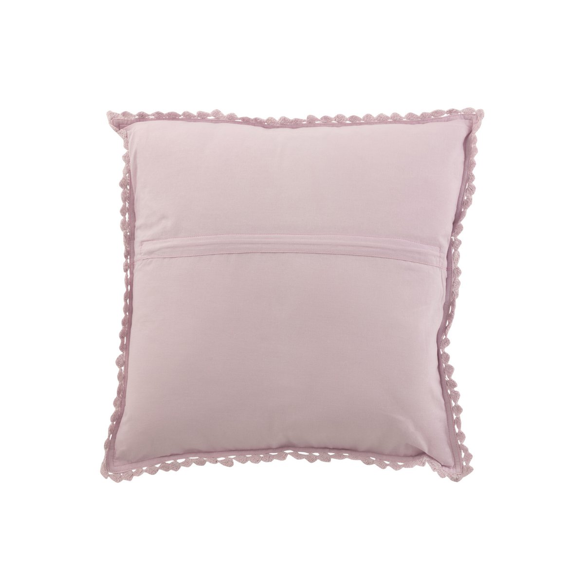 Détail du coussin Square Lace violet montrant la texture douce