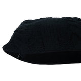 Coussin J-Line Twist noir, détail de la texture polyester