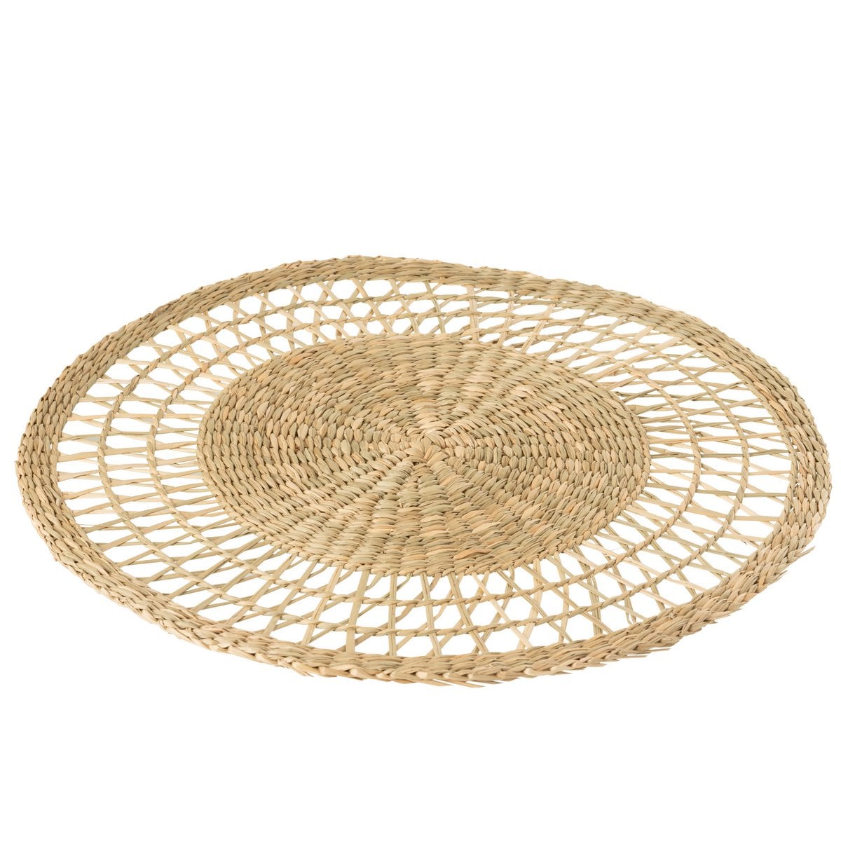 Texture naturelle du set de table en jute et jonc de mer J-Line