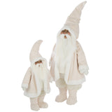 Figurine J-Line Père Noël avec lunettes, couleur blanche, élégante et festive.