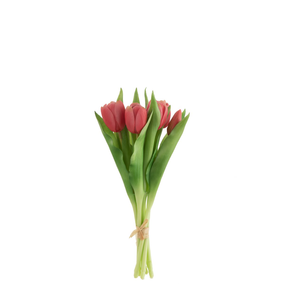 Bouquet de Tulipes J-Line en polyuréthane rose vif, 7 pièces