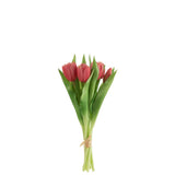 Bouquet de Tulipes J-Line en polyuréthane rose vif, 7 pièces