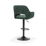 Tabouret de bar Katy en tissu aurore chasseur vert, détail du tissu