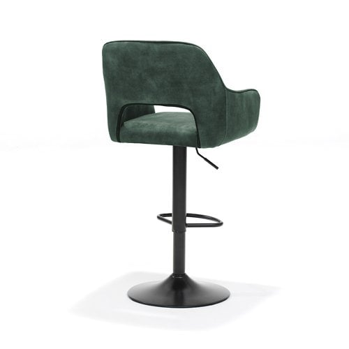 Tabouret de bar Katy en tissu aurore chasseur vert, détail du tissu