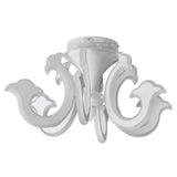 LED Crown "Ludwig" blanc Ø 66 cm, avec des LED fermement installées, métal en blanc