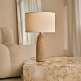 Lampe en travertin Isla