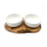 Station d'alimentation RUSTY 2x bol en porcelaine 0,4 litres
